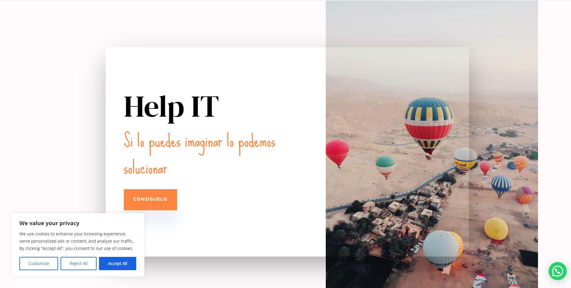 Captura del proyecto Helpit
