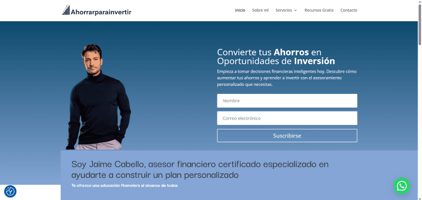 Captura del proyecto Jaime Cabello — Ahorrar Para Invertir