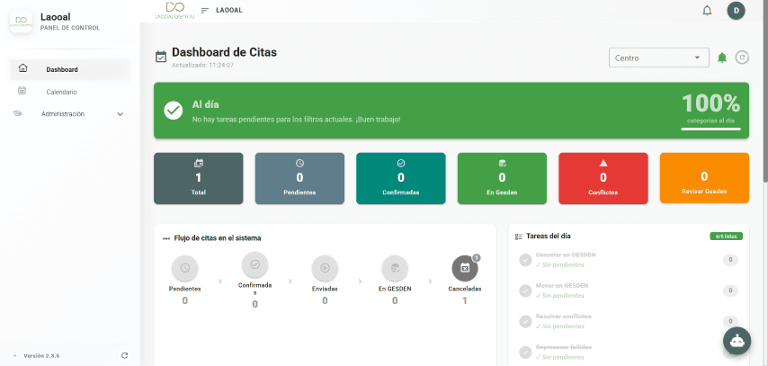 Captura del proyecto Laooal Dental