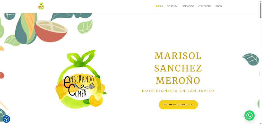 Captura del proyecto Nutricionista — Ensenandoacomer
