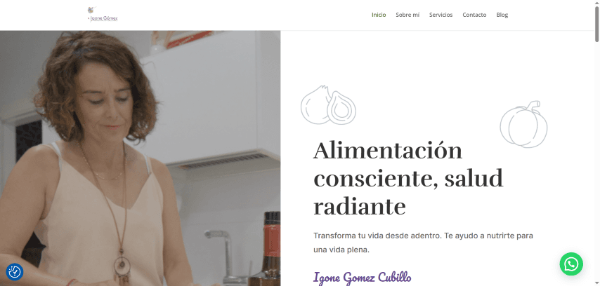 Captura del proyecto Nutricionista — Igone Cubillo
