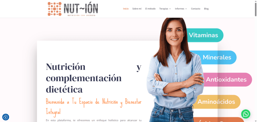 Captura del proyecto Nutricionista — Nutricion Con Energia
