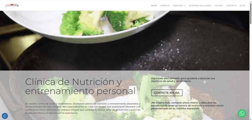 Captura del proyecto Nutricionista — Rafael Borges