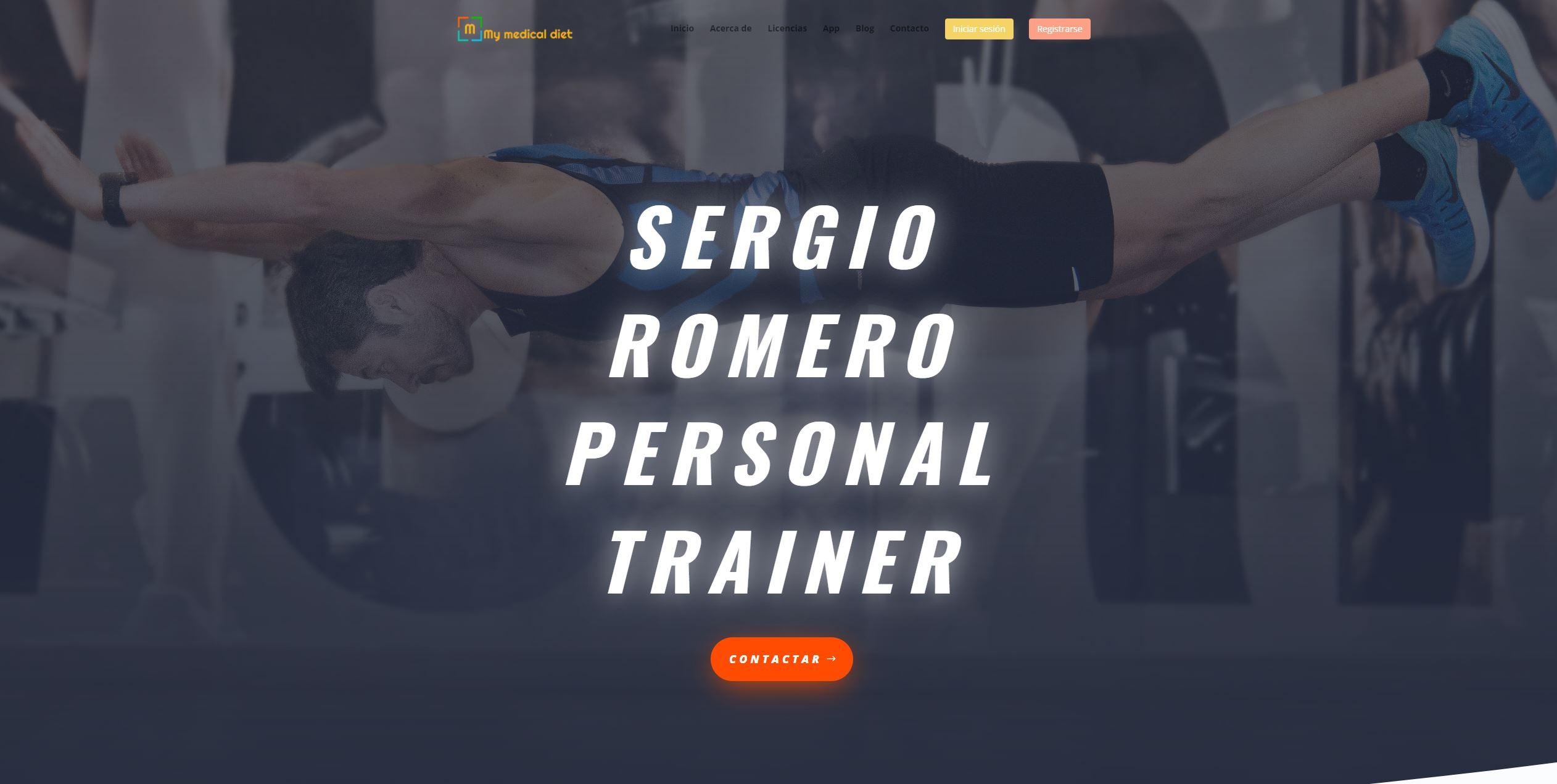 Captura del proyecto Sergio Romero — Personal Trainer