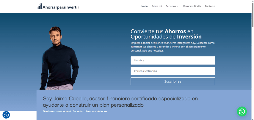 Captura del proyecto Jaime Cabello — Ahorrar Para Invertir