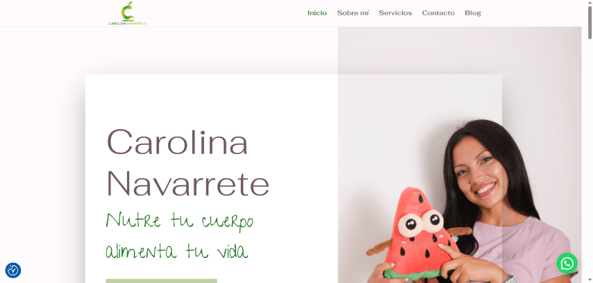Captura del proyecto Nutricionista — Carolina Navarrete